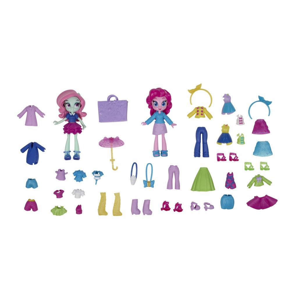 My Little Pony Equestria Girls Fashion Squad Pinkie Pie and Minty Mini Doll Set Toy, Over 40 Fashion Accessories