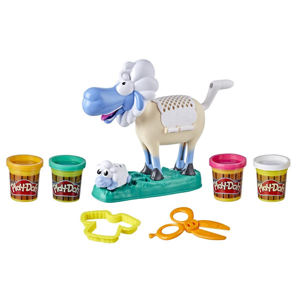 Play-Doh Animal Crew Sherrie Shearin' Sheep, hračka s netoxickou hmotou Play-Doh ve 4 barvách