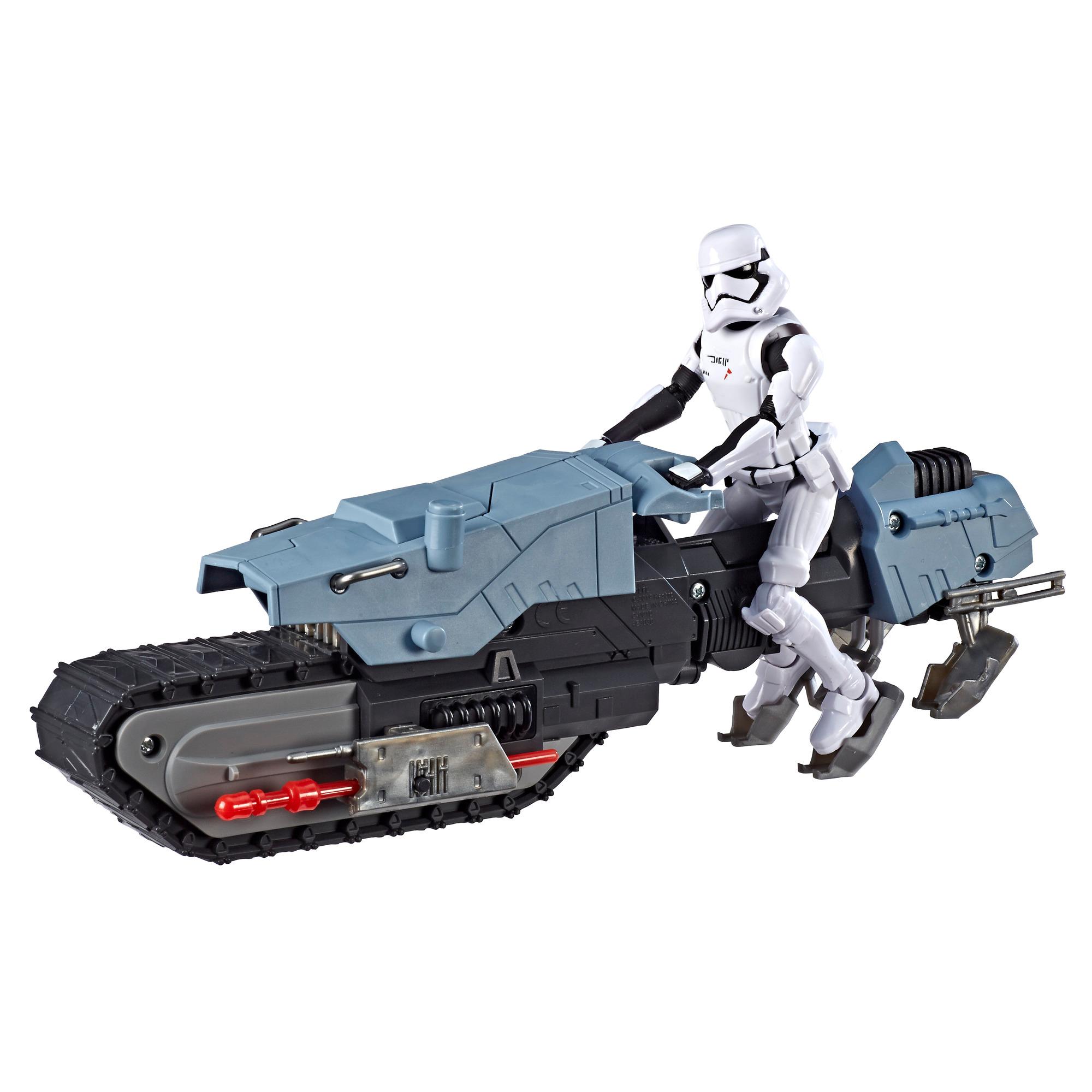 Star Wars Galaxy of Adventures: Erste Ordnung Fahrer und Treadspeeder 12,5 cm große Figur und Fahrzeug