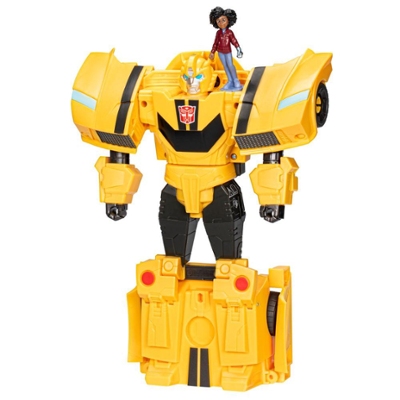 Transformers Spielzeug EarthSpark Spin Changer Bumblebee und Mo Malto Figur