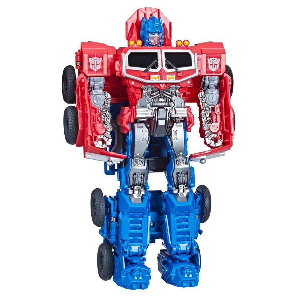 Transformers Spielzeug zum Film Transformers: Aufstieg der Bestien, verwandelbare Smash Changer Optimus Prime Figur ab 6 Jahren, 22,5 cm