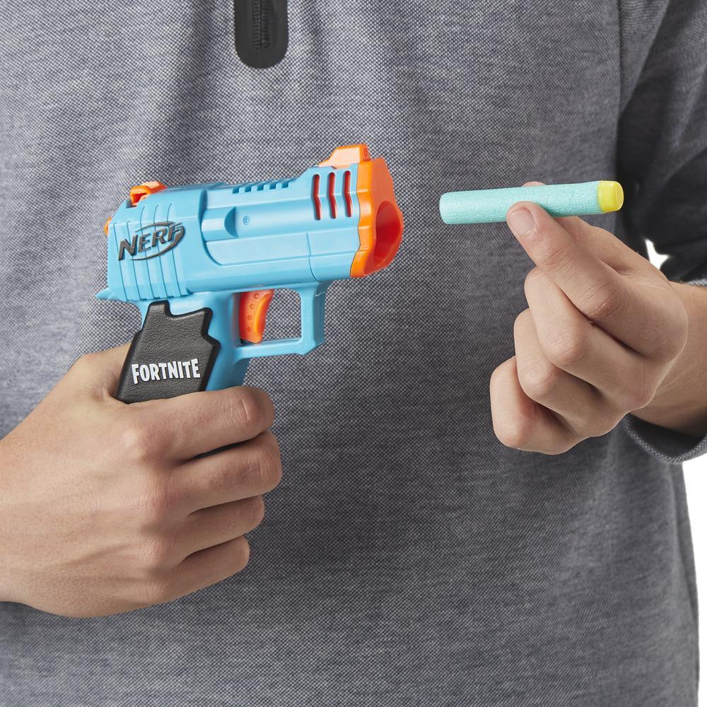 Fortnite Micro HC-R Nerf MicroShots Dart-Blaster und 2 Nerf Elite Darts für Kinder, Teenager, Erwachsene