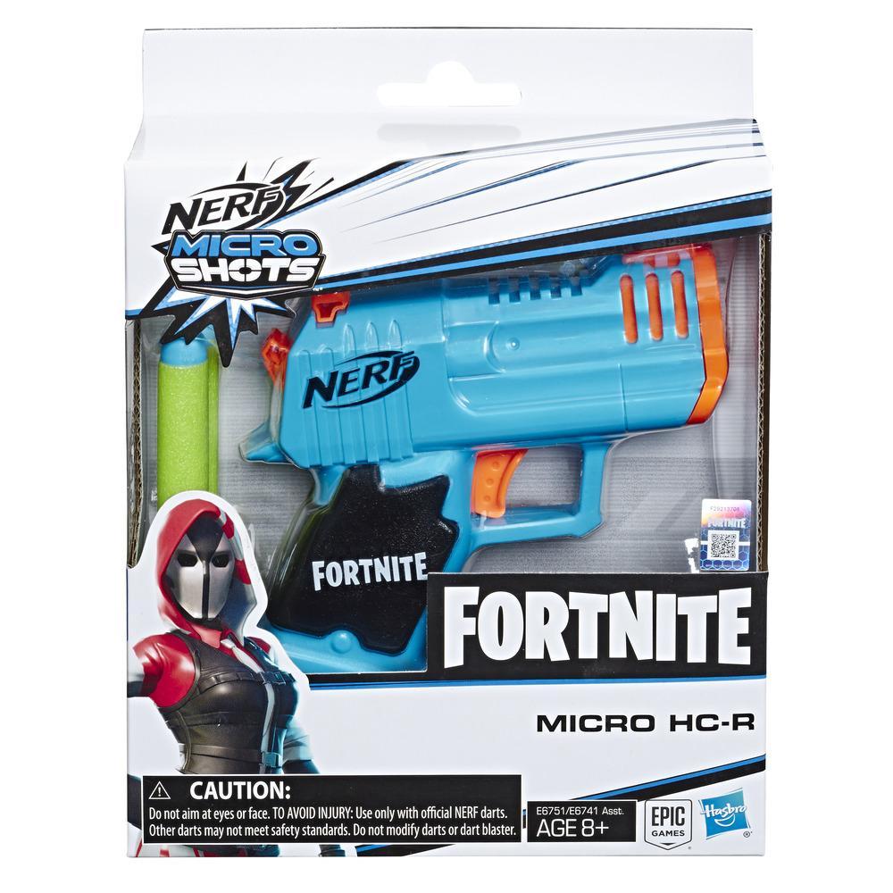 Fortnite Micro HC-R Nerf MicroShots Dart-Blaster und 2 Nerf Elite Darts für Kinder, Teenager, Erwachsene