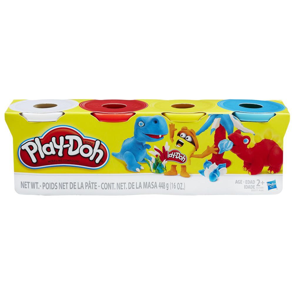 Play-Doh 4er-Pack Grundfarben, 112g-Dosen