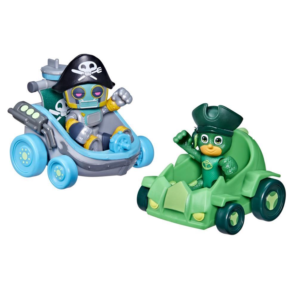 PJ Masks Piraten Power Gecko vs Piratenroboter Fahrzeuge Battle-Pack, Fahrzeug und Figurenset für Kinder ab 3 Jahren