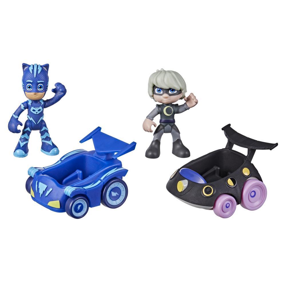 PJ Masks Catboy vs Luna Girl Fahrzeuge Battle-Pack Vorschulspielzeug, Fahrzeug und Action-Figurenset ab 3 Jahren