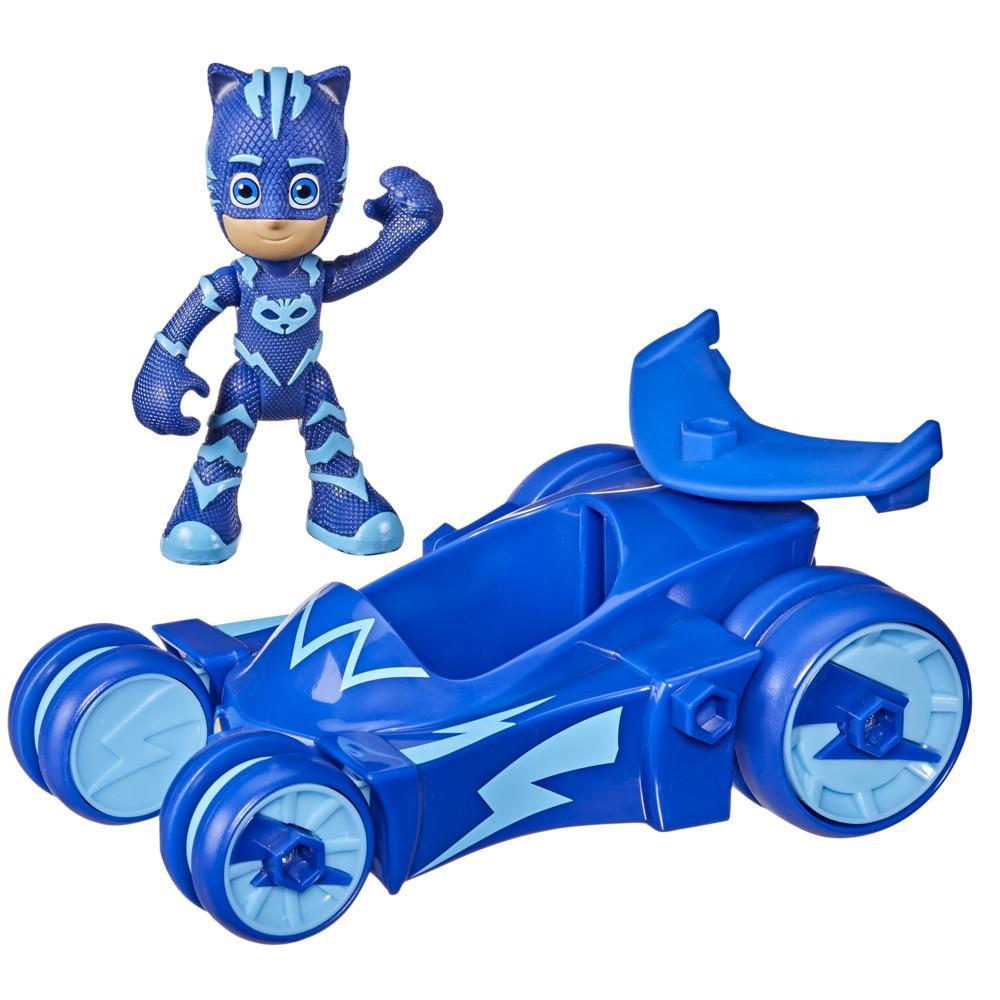 PJ Masks Katzenflitzer Vorschulspielzeug, Heldenfahrzeug mit Catboy Action-Figur für Kinder ab 3 Jahren