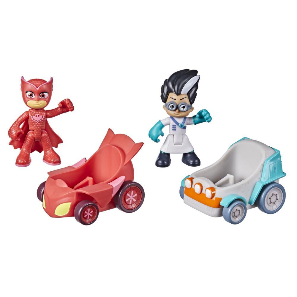 PJ Masks Owlette vs Romeo Fahrzeuge Battle-Pack Vorschulspielzeug, Fahrzeug und Action-Figurenset für Kinder ab 3 Jahren
