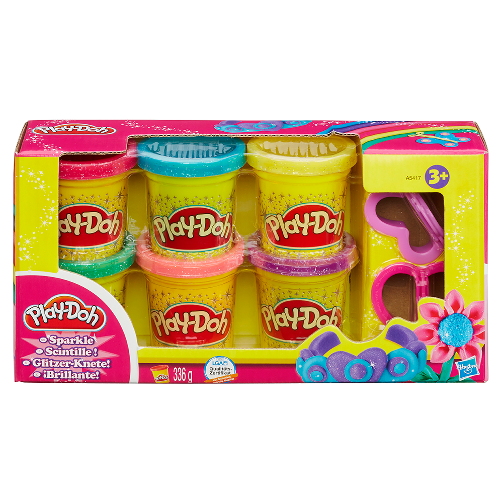 Play-Doh Glitzerknete 6er-Pack