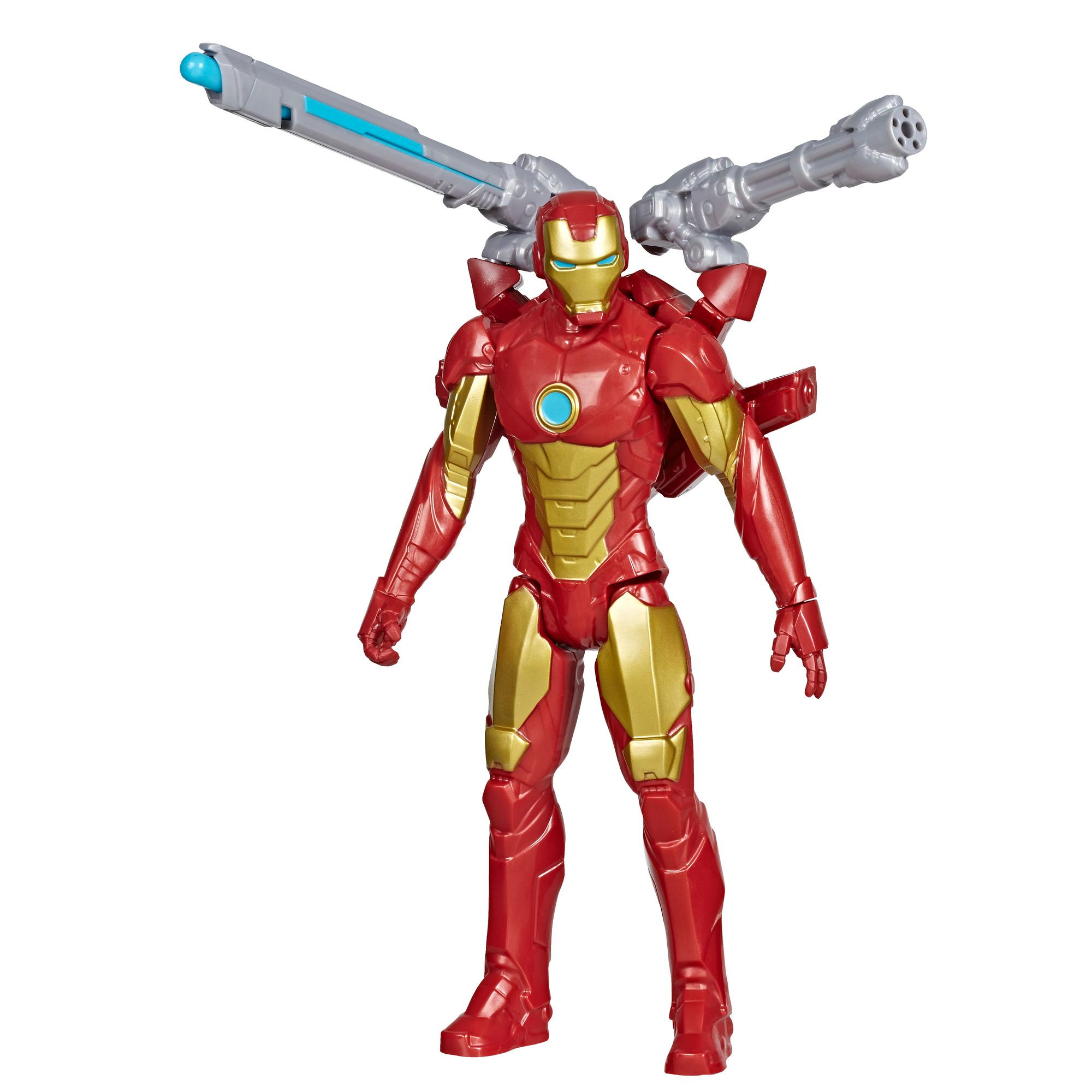 Marvel Avengers Titan Hero Serie Blast Gear Iron Man, 30 cm große Figur, mit Starter