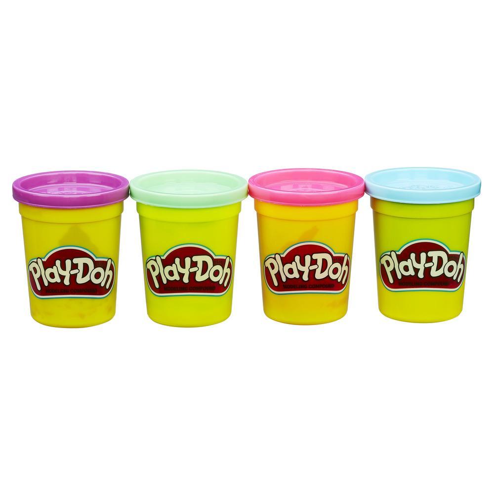 Play-Doh 4er Pack Knete Helle Farben