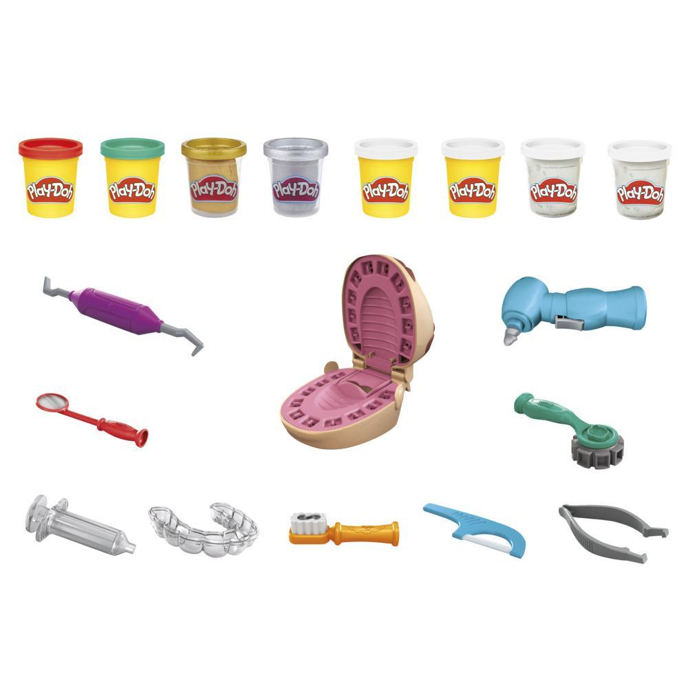 Spielset NEU Wackelzahn Knete mit Zahnarzt-Zubehör Hasbro Play-Doh B5520EU4 Dr 
