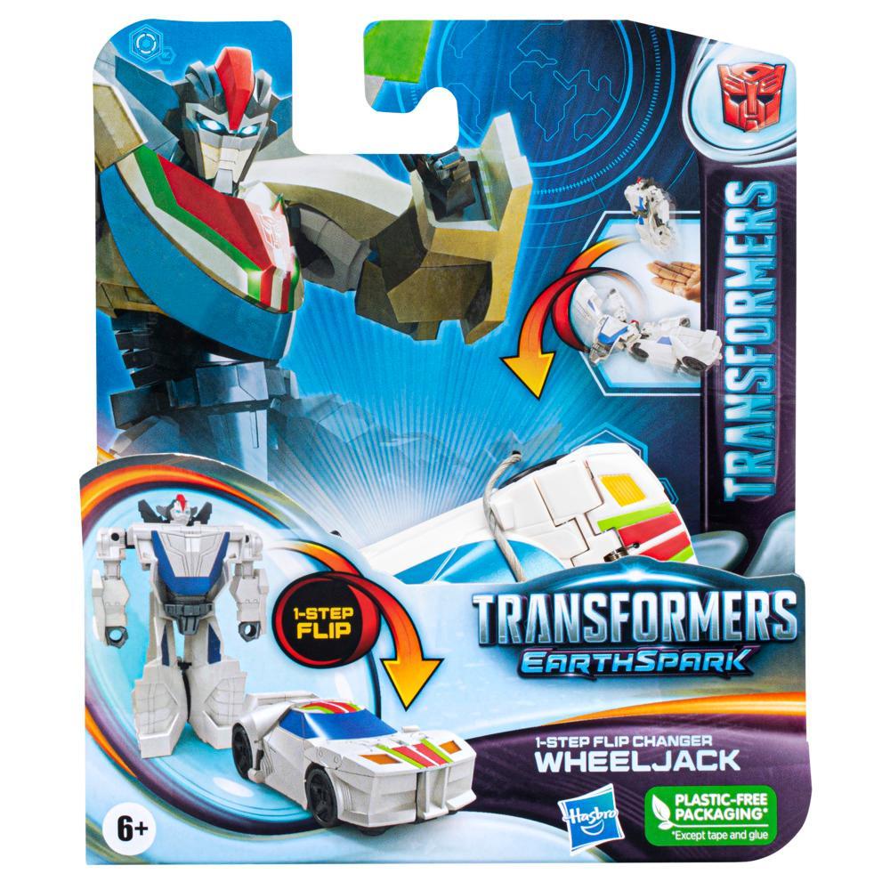Transformers Toys EarthSpark 1-Step Flip Changer Wheeljack Action Figure