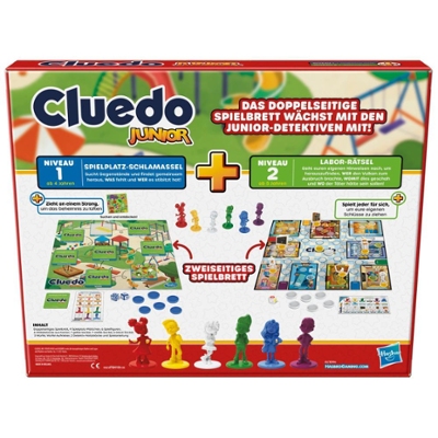Clue Junior Game, 2-Sided Gameboard, 2 Games in 1, Clue Mystery Game for Ages 4+