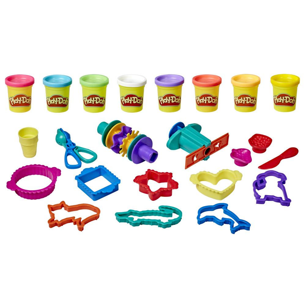 Play-Doh Large Tools and Storage Activity Set with 8 Non-Toxic Play-Doh Colors and 20-Plus Tools