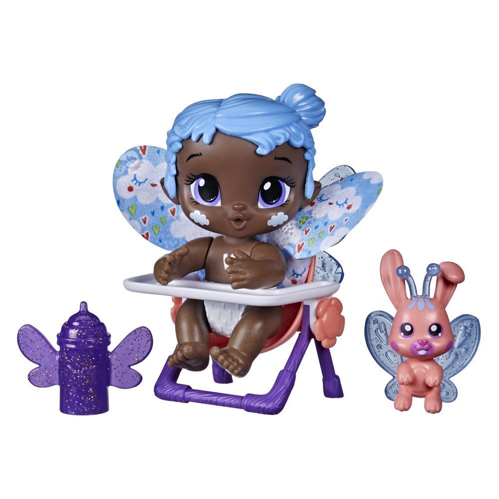 Baby Alive GloPixies Minis Doll, Sky Breeze, Glow-In-The-Dark 3.75-Inch Pixie Toy with Surprise Friend, Kids 3 and Up