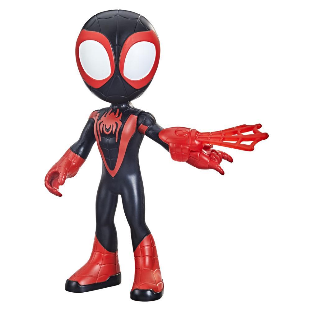 Marvel Spidey and His Amazing Friends Supersized Miles Morales: Spider-Man Action Figure, Preschool Toy for Age 3 and Up