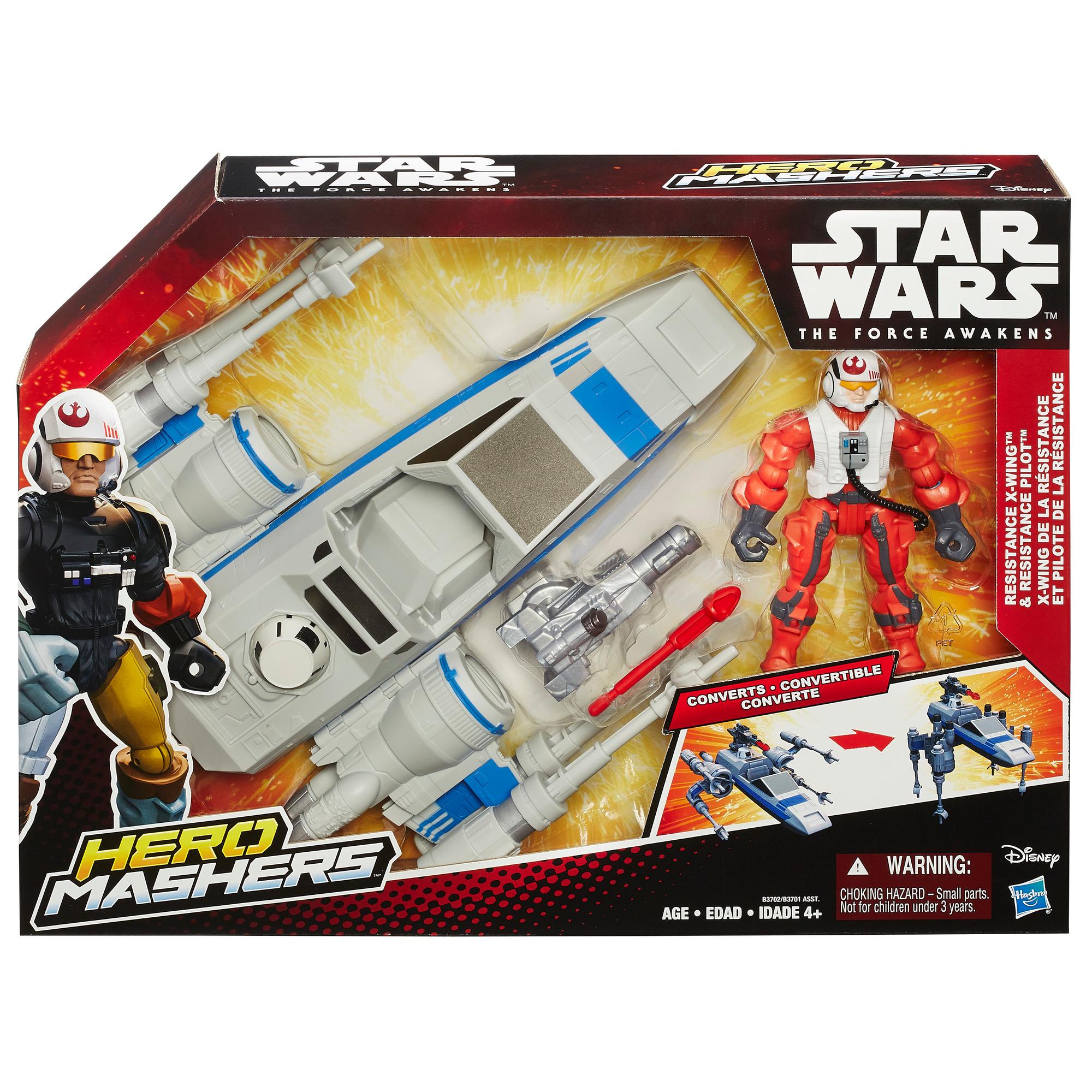 Star Wars The Force Awakens Hero Mashers Toy Resistance X-Wing & Pilot 4 Years