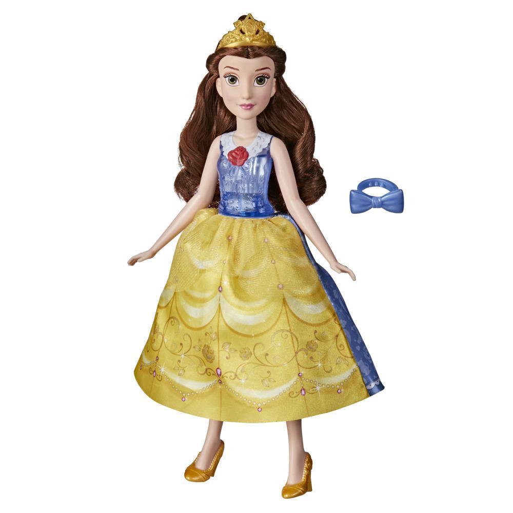 Disney Princess Spin and Switch Belle, Quick Change Fashion Doll, Toy for Girls 3 Years and Up