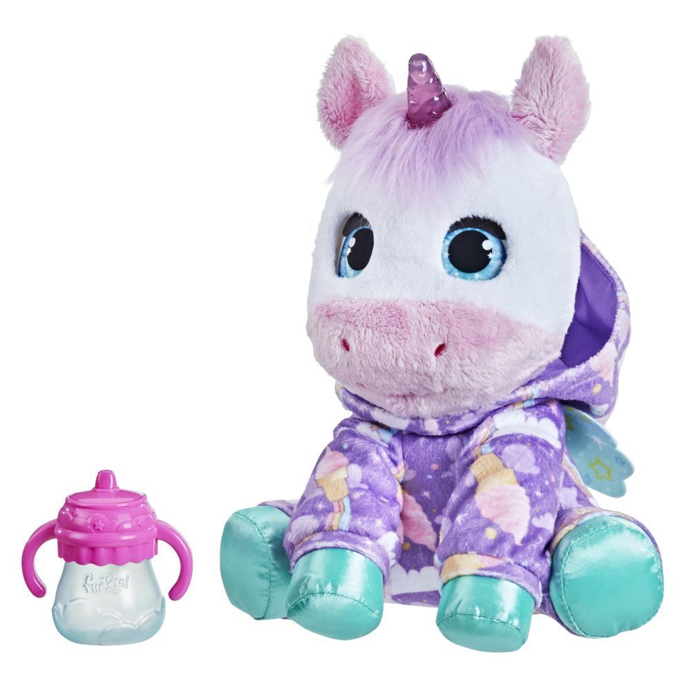 furReal Sweet Jammiecorn Unicorn Interactive Plush Toy, Light-Up Toy, 30+ Sounds and Reactions, Ages 4 and Up