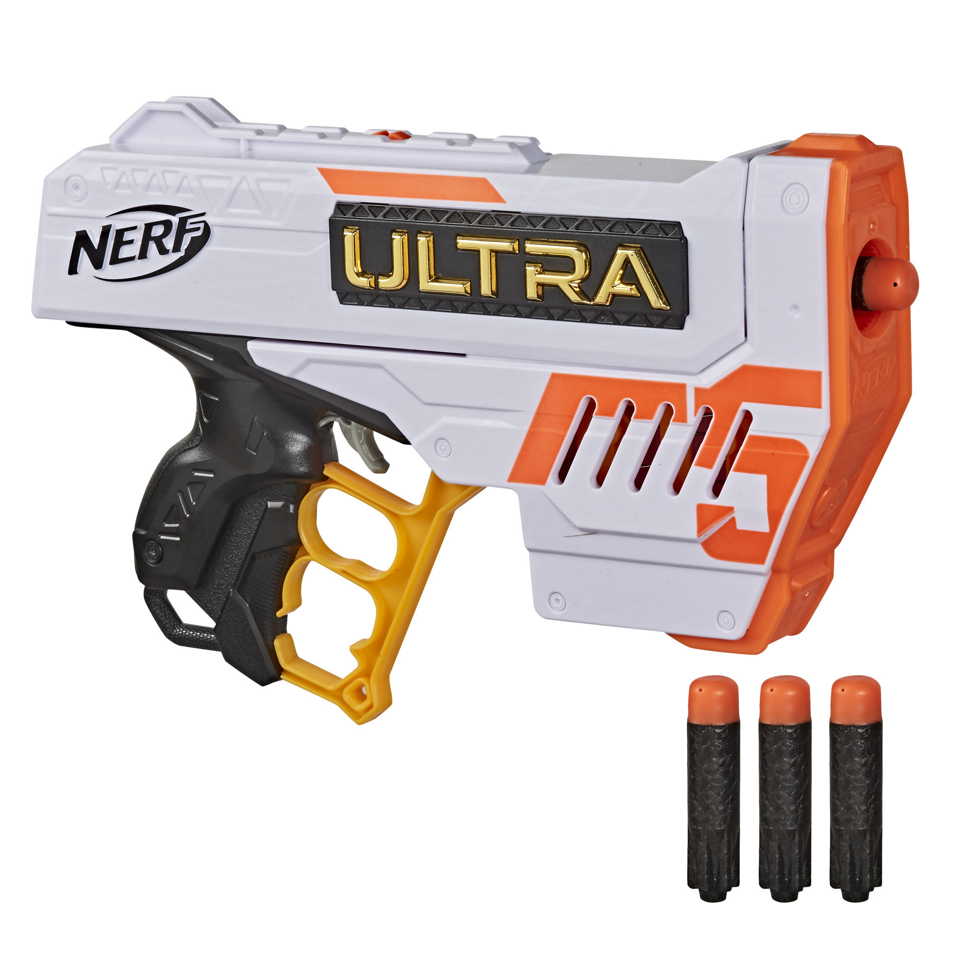 Nerf Ultra Five Blaster -- 4-Dart Internal Clip, 4 Nerf Ultra Darts, Dart Storage, Compatible Only with Nerf Ultra Darts