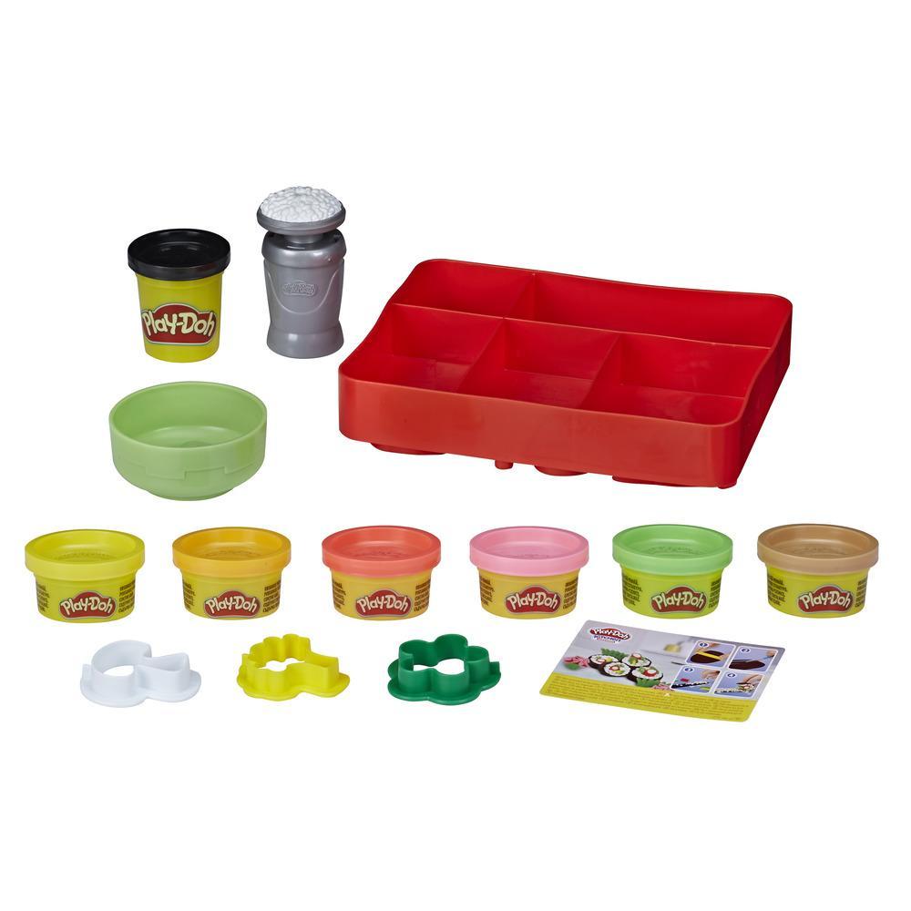 Play-Doh Kitchen Creations Sushi Play Food Set for Kids 3 Years and Up with 9 Non-Toxic Play-Doh Cans