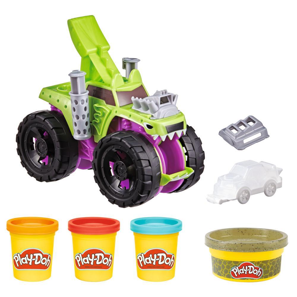 Play-Doh Wheels Chompin' Monster Truck Toy with Car Accessory and 4 Colors