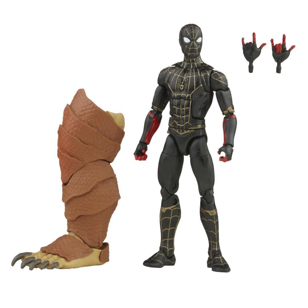 Marvel Legends Series Black & Gold Suit Spider-Man 6-inch Collectible Action Figure Toy, 2 Accessories and 1 Build-A-Figure Part(s)