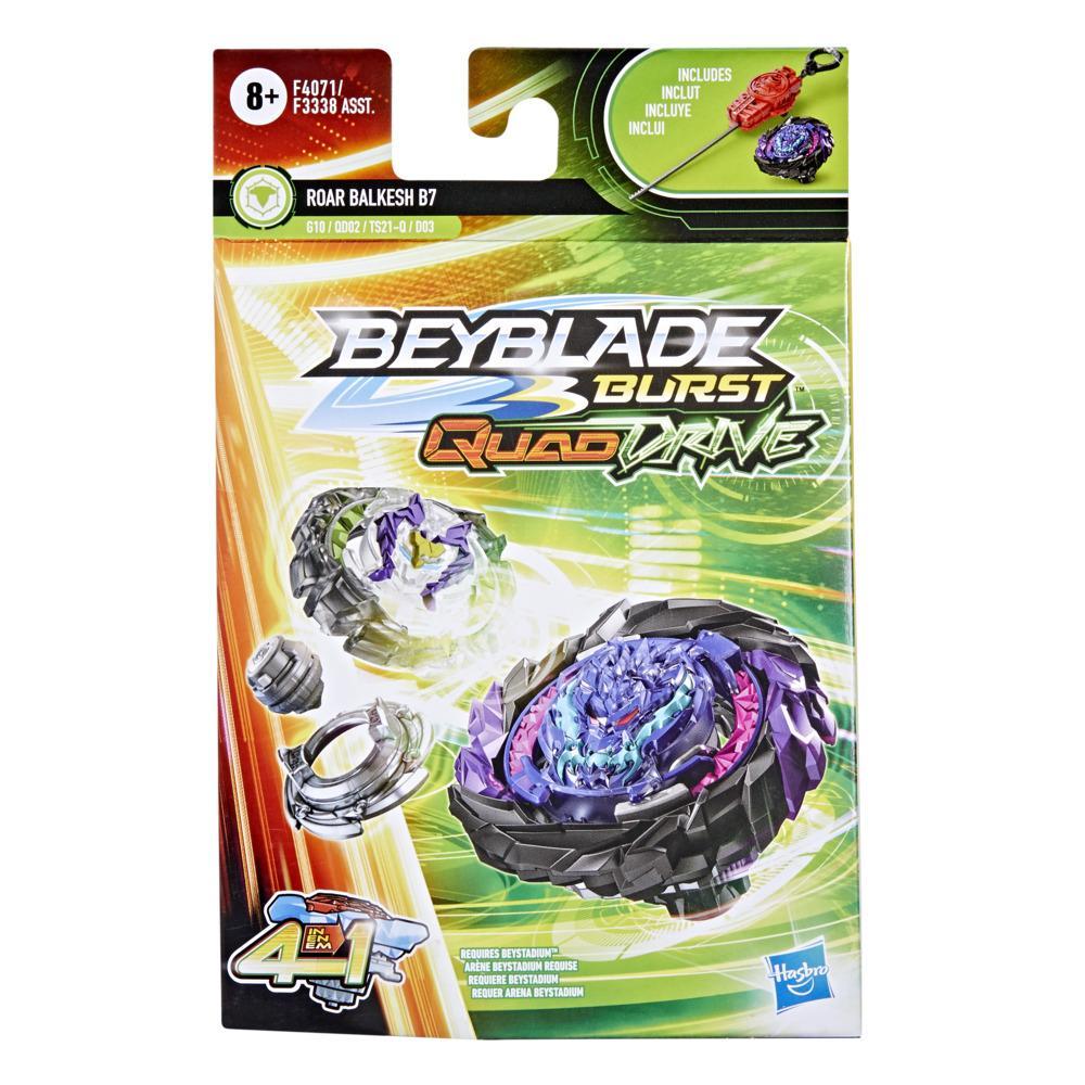 Beyblade Burst QuadDrive Roar Balkesh B7 Spinning Top Starter Pack -- Battling Game Top Toy with Launcher