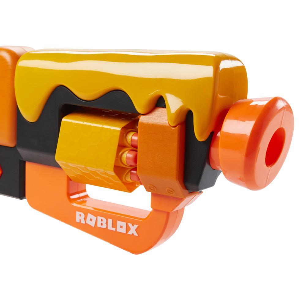 Nerf Roblox Adopt Me!: BEES! Lever Action Blaster, 8 Nerf Elite Darts, Code To Unlock In-Game Virtual Item