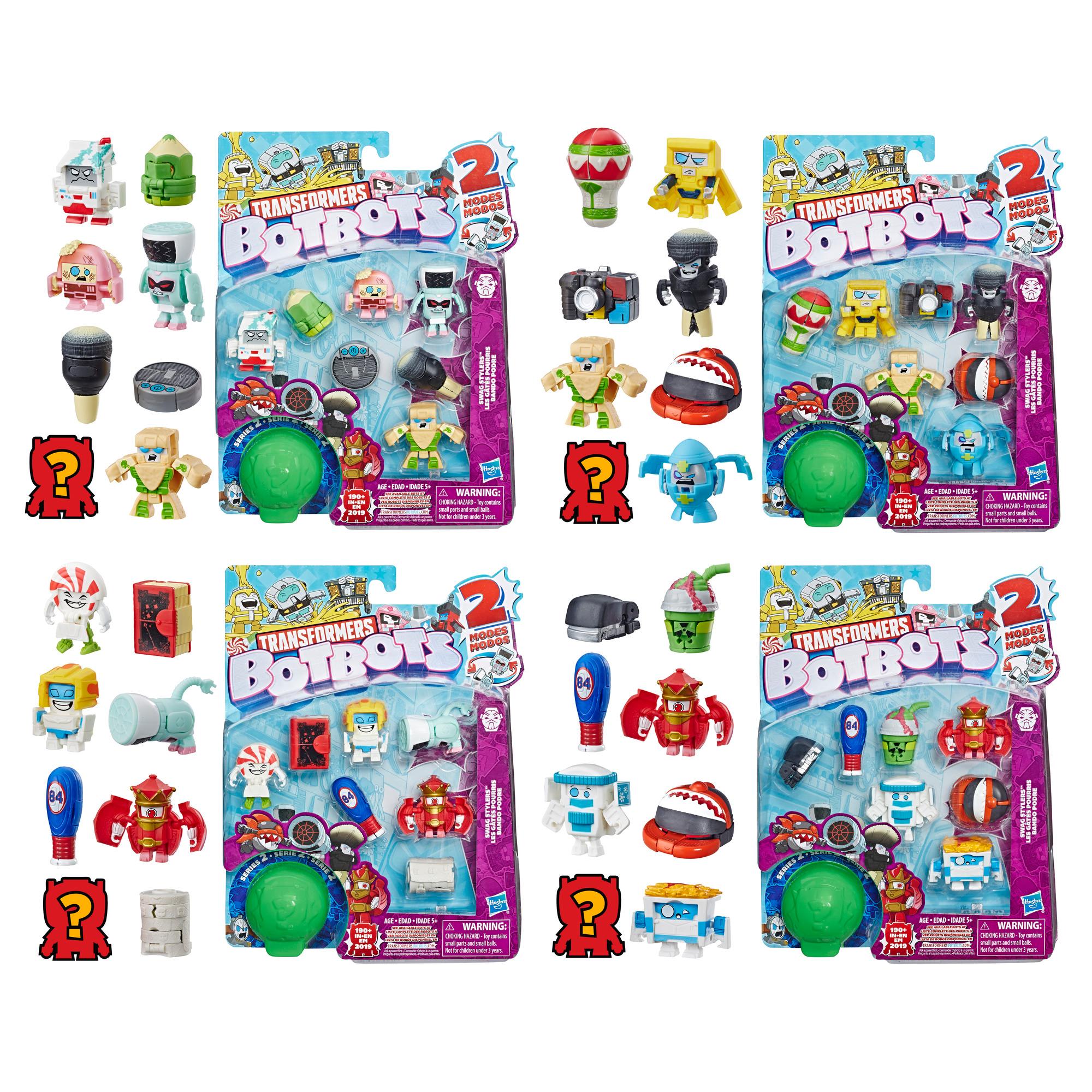 Transformers Toys BotBots Series 2 Swag Stylers 8-Pack  Mystery 2-In-1 Collectible Figures! Kids Ages 5 and Up (Styles and Colors May Vary) by Hasbro
