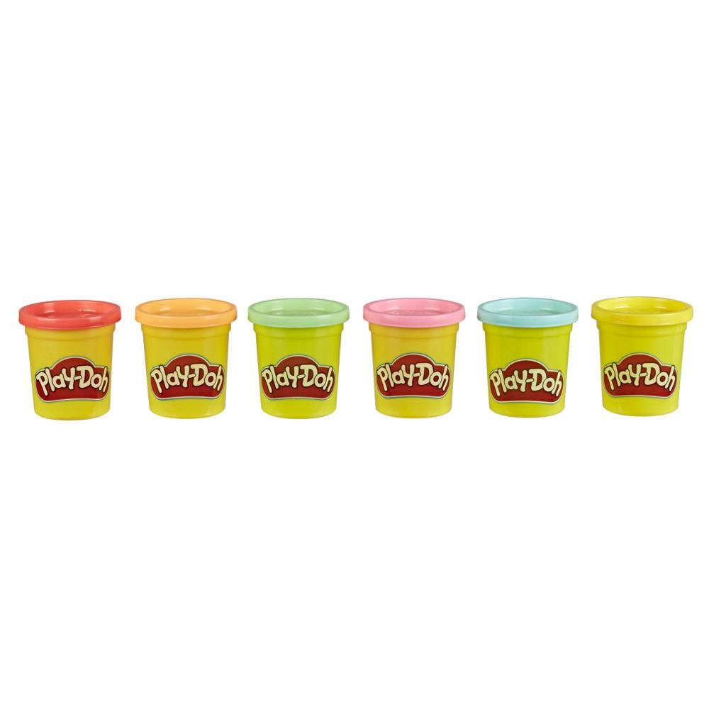 Play-Doh Modeling Compound Split and Share 6-Pack For Home and School, 3-Ounce Cans, Assorted Colors, Non-Toxic