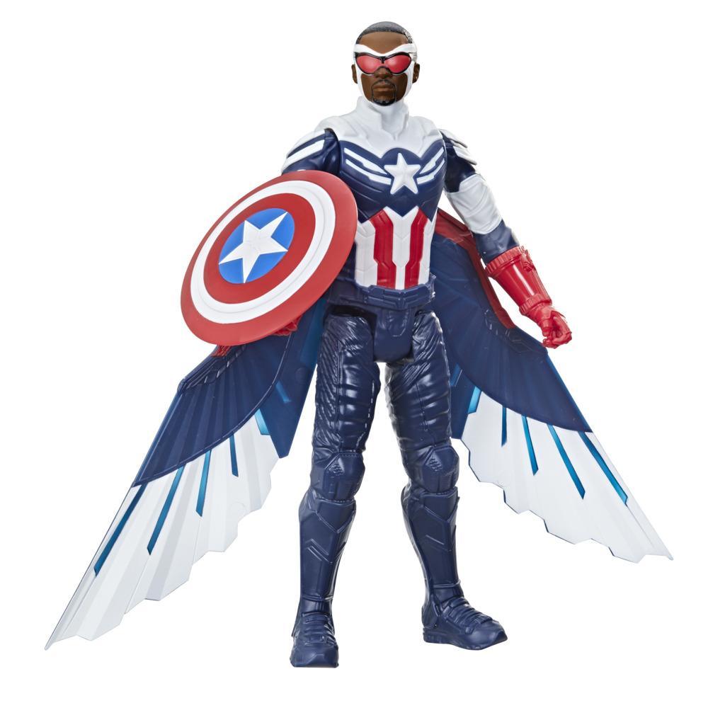 Marvel Studios Avengers Titan Hero Series Captain America Action Figure, 12-Inch Toy, Includes Wings, For Kids Ages 4 And Up