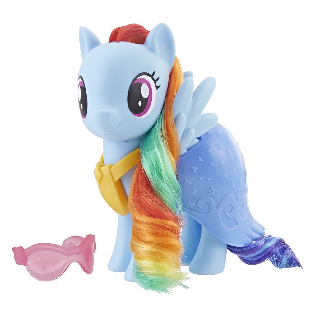 My Little Pony Toy Rainbow Dash Dress-Up Figure – Blue 6-Inch Pony with Fashion Accessories