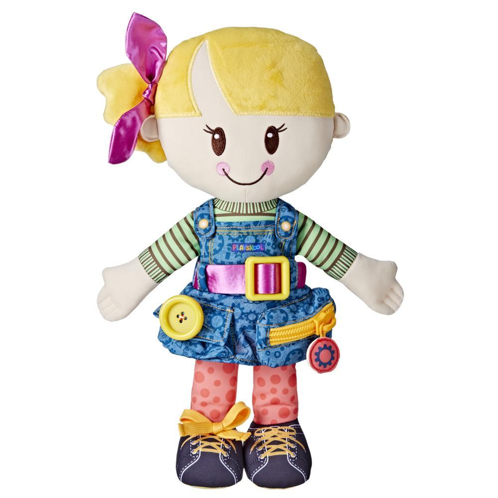 Playskool Dressy Kids Girl Doll with Blonde Hair, Activity Plush Toy for Kids Ages 2 and Up (Amazon Exclusive)