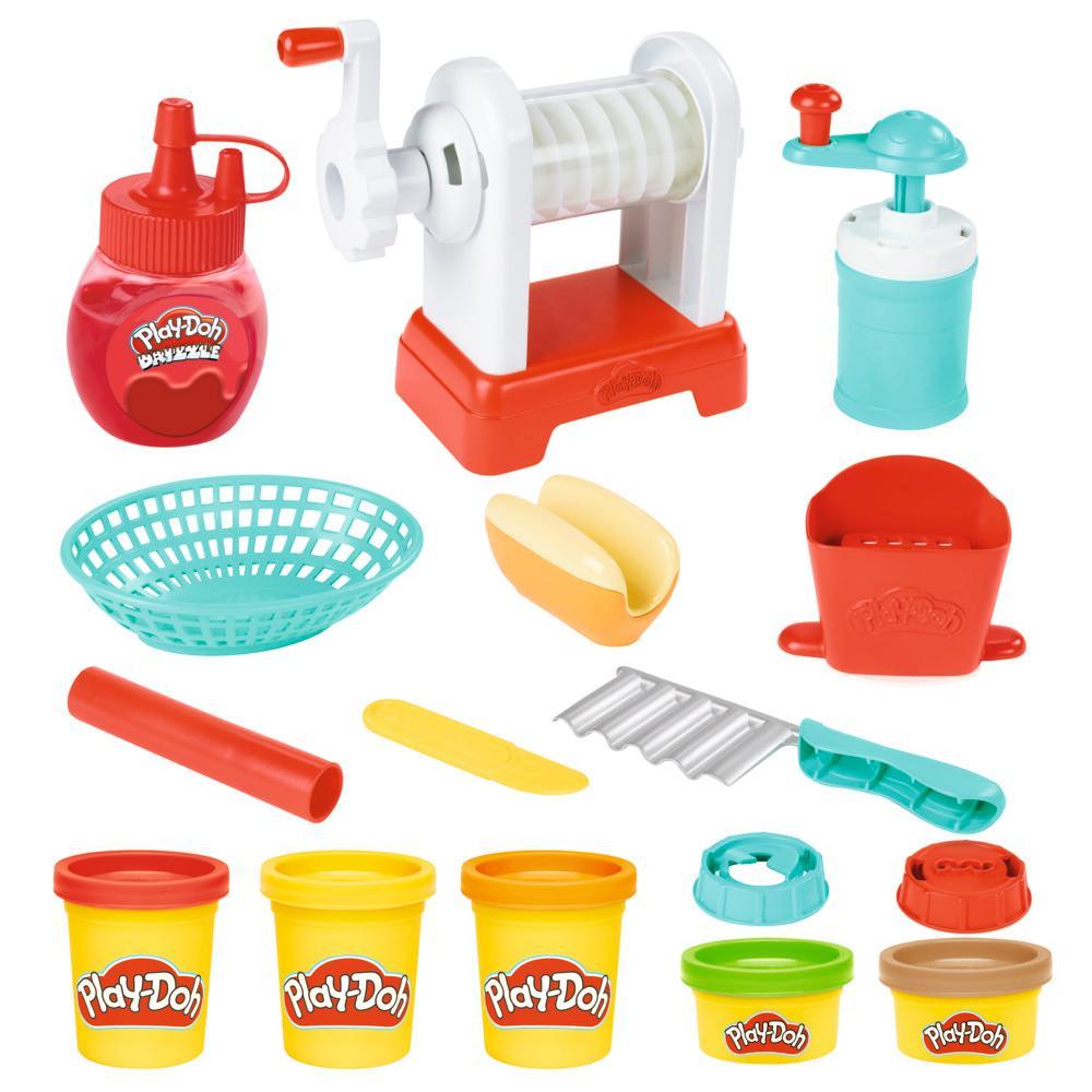 Play-Doh Kitchen Creations Spiral Fries Playset for Kids 3 Years and Up, Non-Toxic