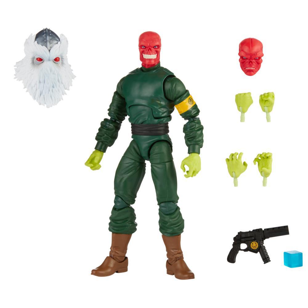 Hasbro Marvel Legends Series 6-inch Collectible Action Red Skull Figure and 7 Accessories and 1 Build-a-Figure Part, Premium Design