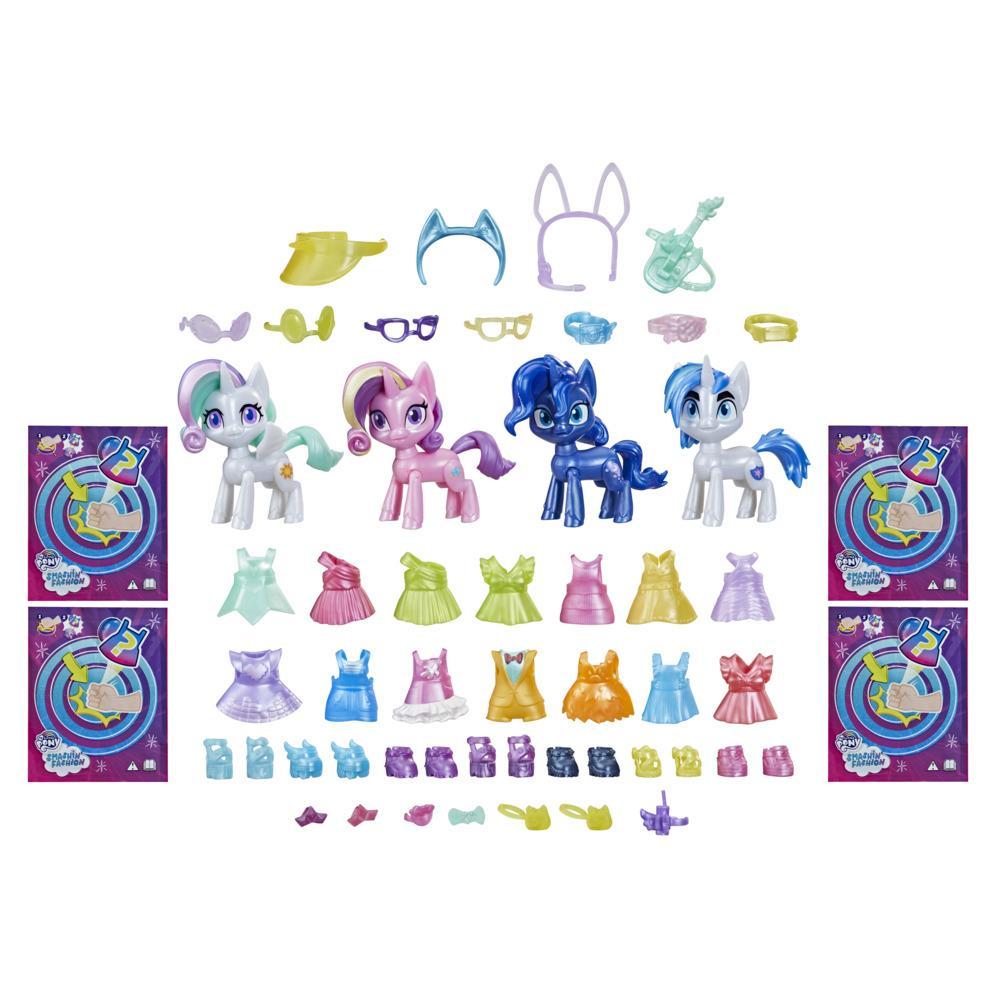 My Little Pony Smashin’ Fashion Royal Premiere Set -- 50 Pieces, 4 Poseable Figures with Surprise Toy Accessories