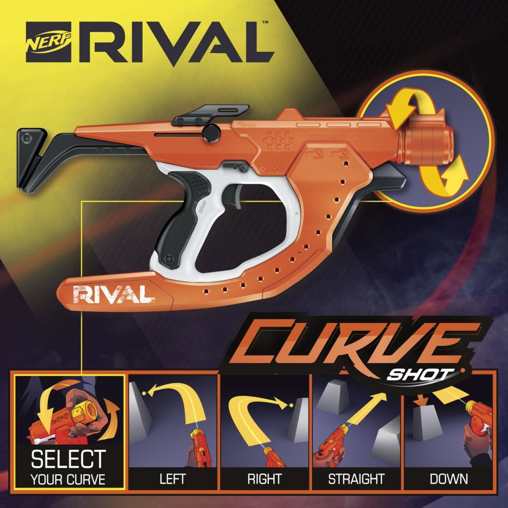 Nerf Rival Curve Shot -- Sideswipe XXI-1200 Blaster -- Fire Rounds to Curve Left, Right, Downward or Fire Straight
