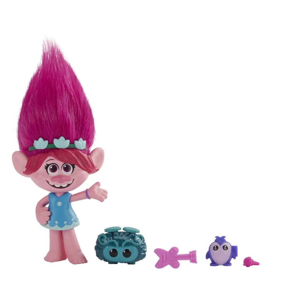 DreamWorks TrollsTopia Ultimate Surprise Hair Poppy Doll, Toy with 4 Hidden Surprises in Hair, For Kids 4 and Up