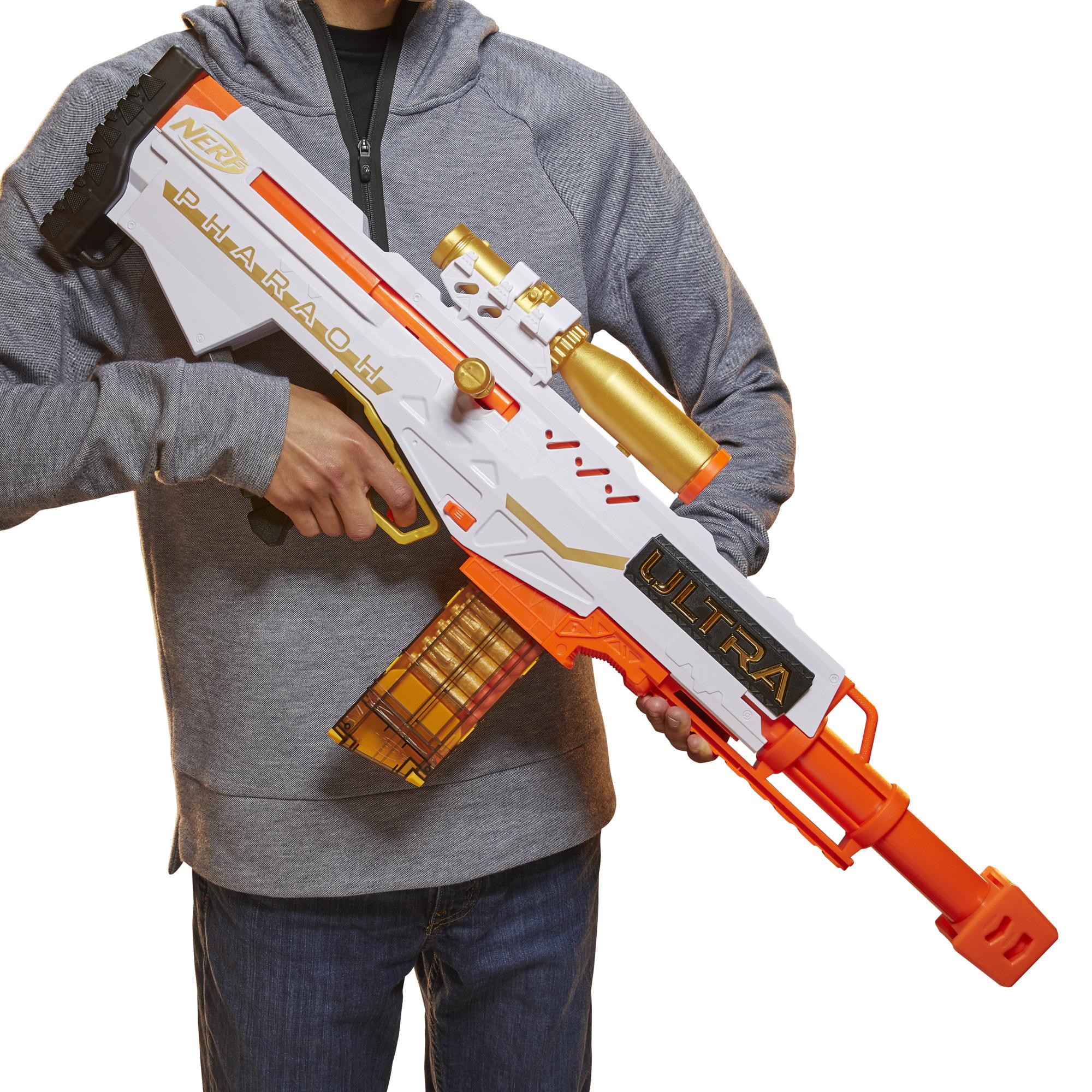 Nerf Ultra Pharaoh Blaster -- Gold Accents, 10-Dart Clip, 10 Nerf Ultra Darts, Compatible Only with Nerf Ultra Darts