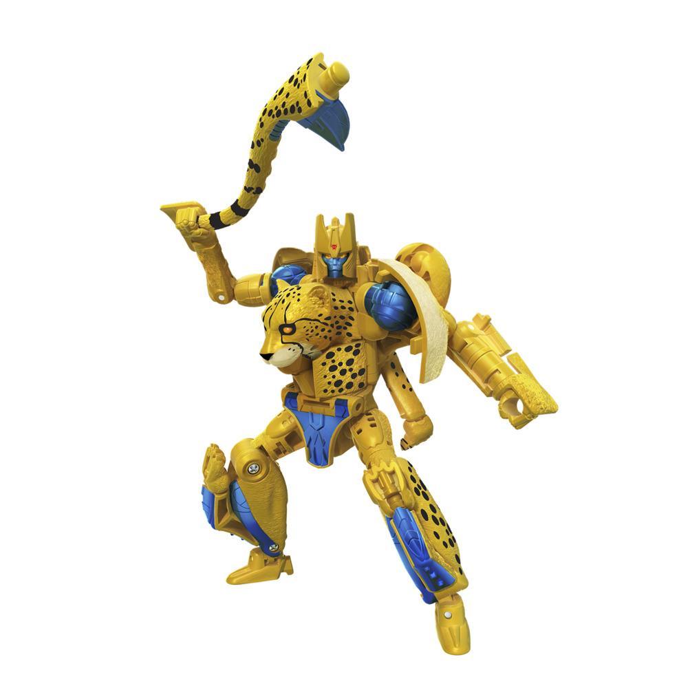 Transformers Toys Generations War for Cybertron: Kingdom Deluxe WFC-K4 Cheetor Action Figure - 8 and Up, 5.5-inch
