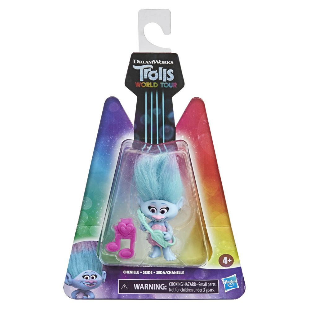 DreamWorks Trolls World Tour Chenille Collectible Doll with Guitar Accessory, Toy Inspired by the Movie Trolls World Tour
