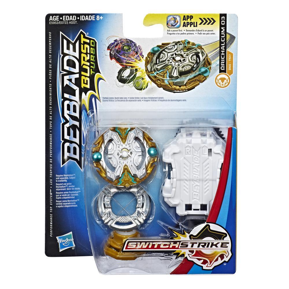 Beyblade Burst Turbo SwitchStrike Orichalcum O3 Starter Pack – Battling Top and Right/Left-Spin Launcher, Age 8+