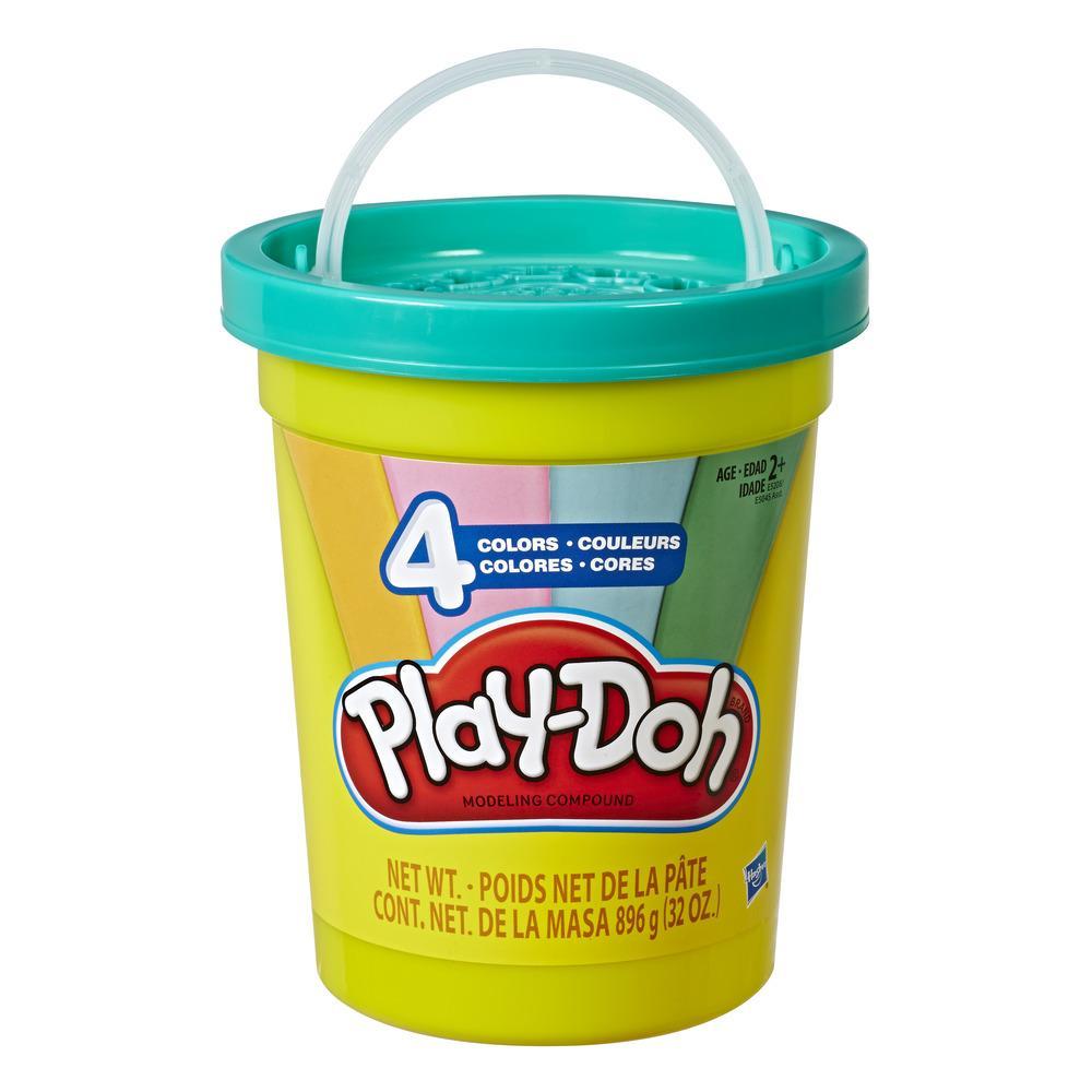 Play-Doh 2-Lb. Bulk Super Can with 4 Classic Colors OPEN BUCKET