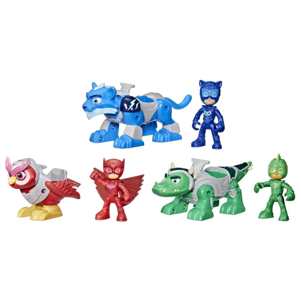 PJ Masks Animal Power Hero Animal Trio Preschool Toy, Action Figure and Vehicle Set for Kids Ages 3 and Up