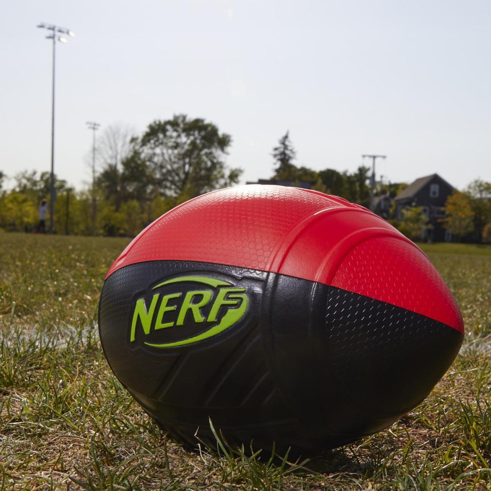 Nerf Pro Grip Classic Foam Football -- Easy to Catch and Throw -- Indoor Outdoor Play -- Red
