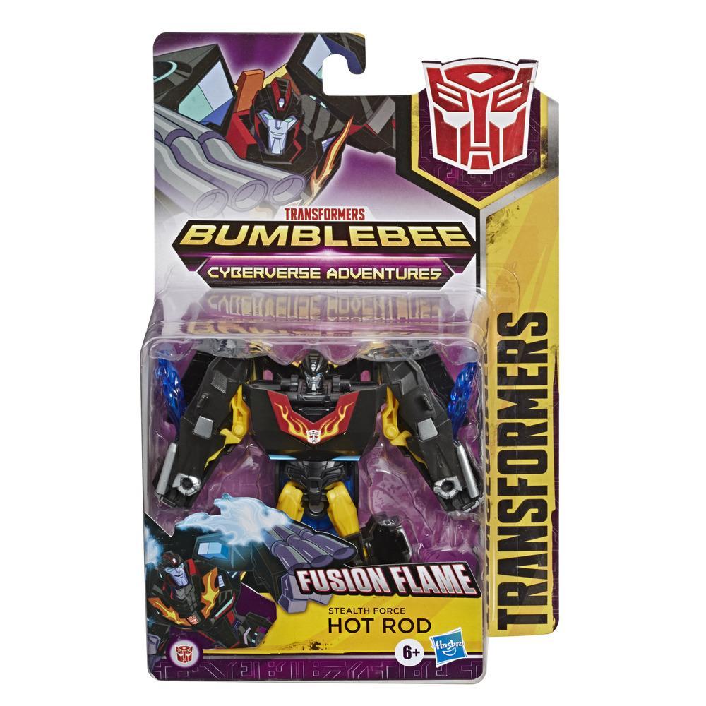 Transformers Bumblebee Cyberverse Adventures Warrior Class Stealth Force Hot Rod Action Figure, 5.4-inch