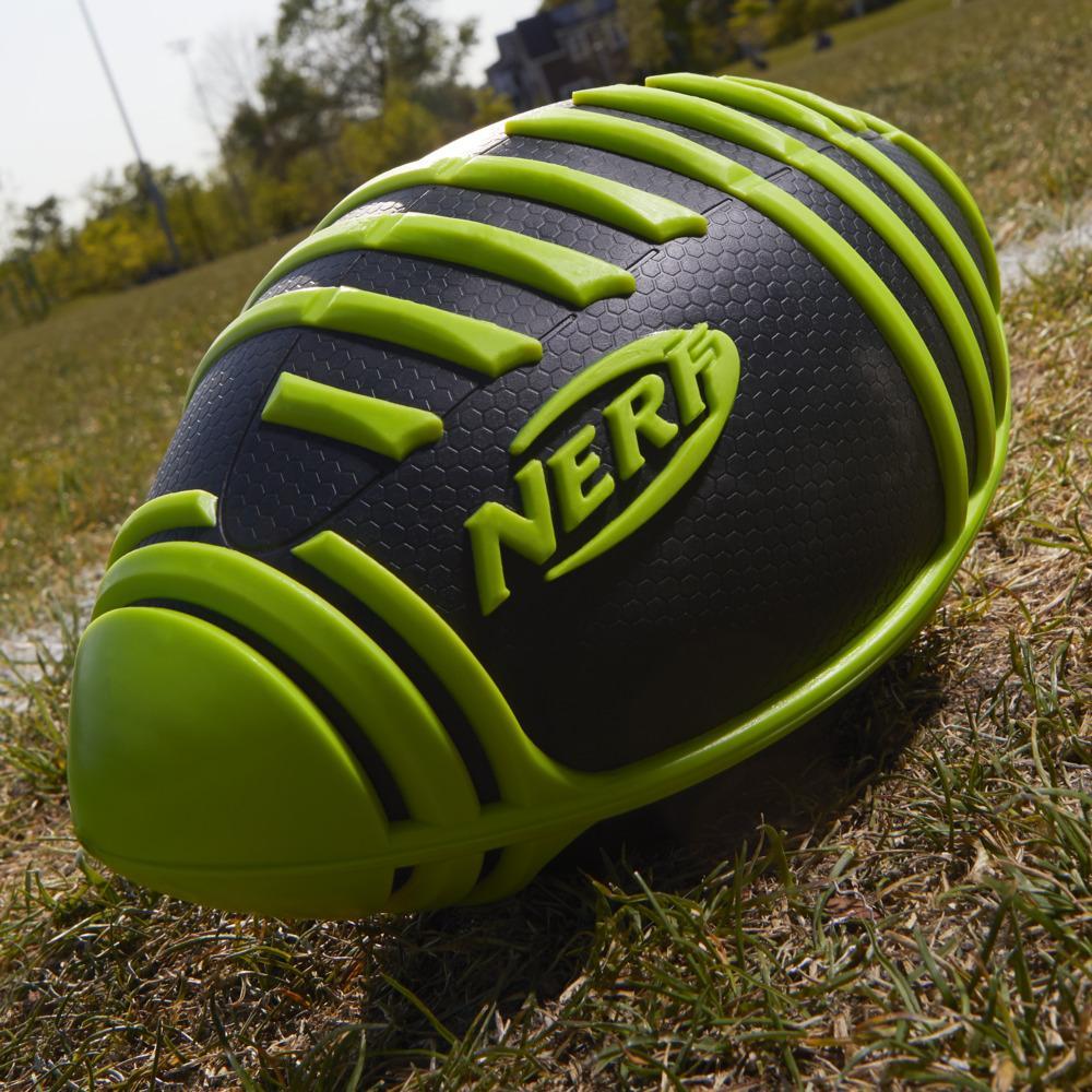 Nerf Weather Blitz Foam Football For All-Weather Play, Easy-To-Hold Grips, Great For Indoor and Outdoor Games -- Green