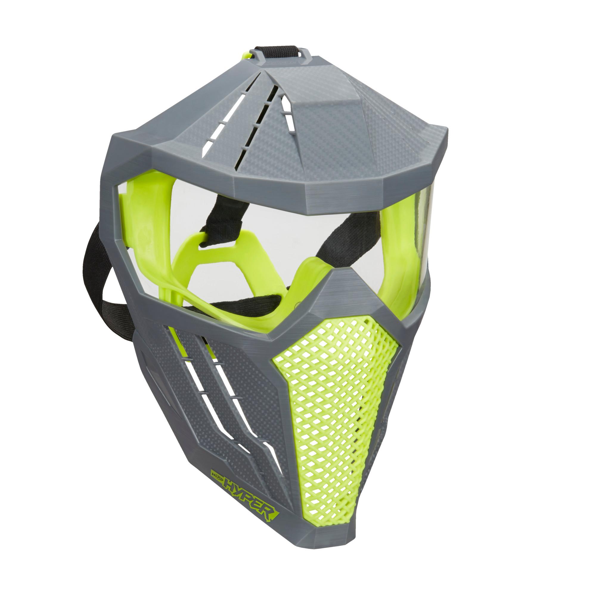 Nerf Hyper Face Mask -- Breathable Design, Adjustable Head Strap, Green Team Color -- For Teens, Adults